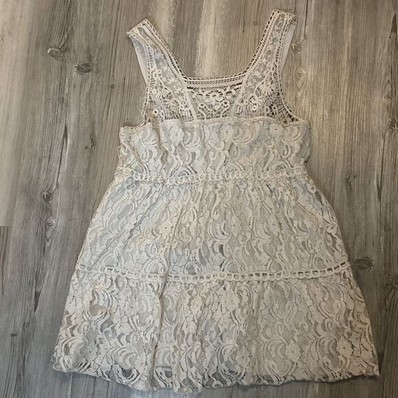 Cottagecore Ultra Pink Ivory Boho Fairycore Lace Cottage Chic Dress Large - Picture 5 of 10